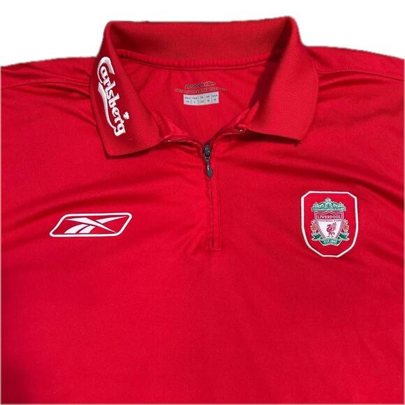 Reebok Liverpool F.C. YNWA Polo Official Merchandise Red Medium - Picture 2 of 3